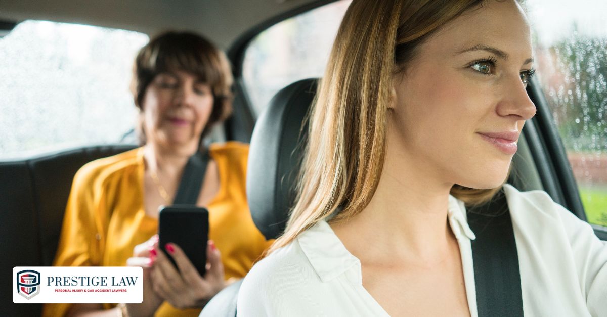 Uber passenger maintaining distance and avoiding oversharing during a casual conversation with the driver.