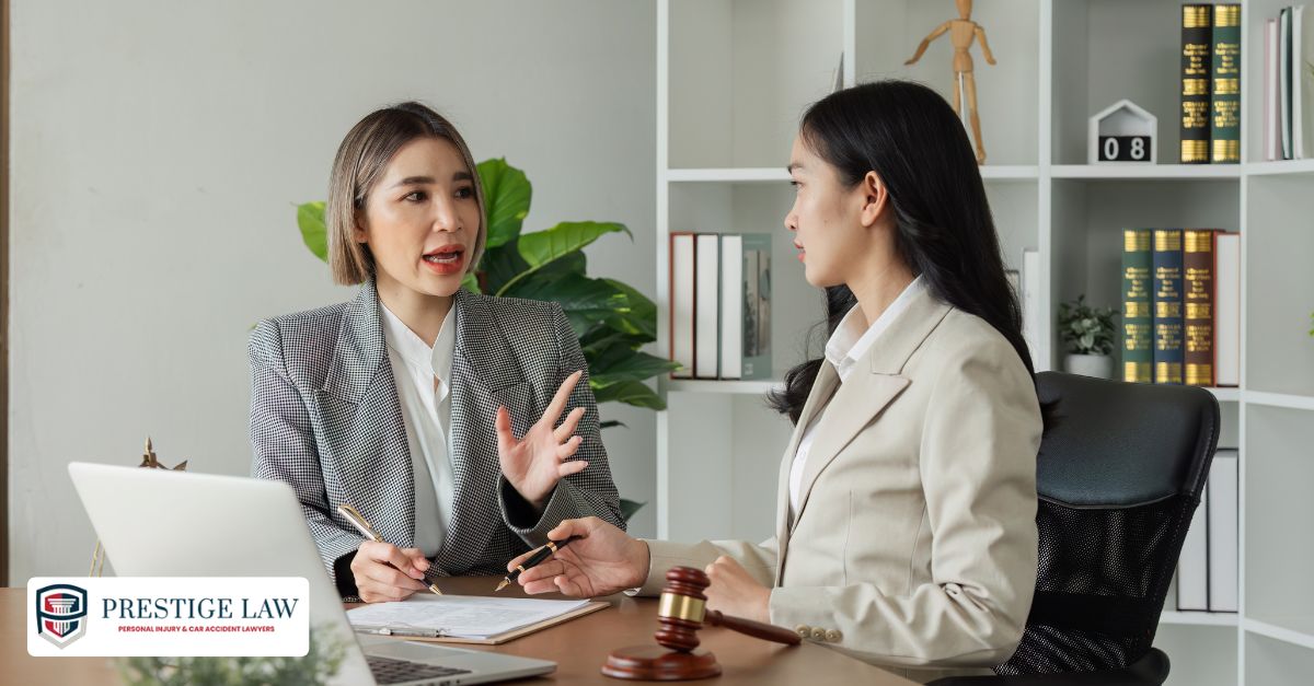 Client meeting with a personal injury lawyer