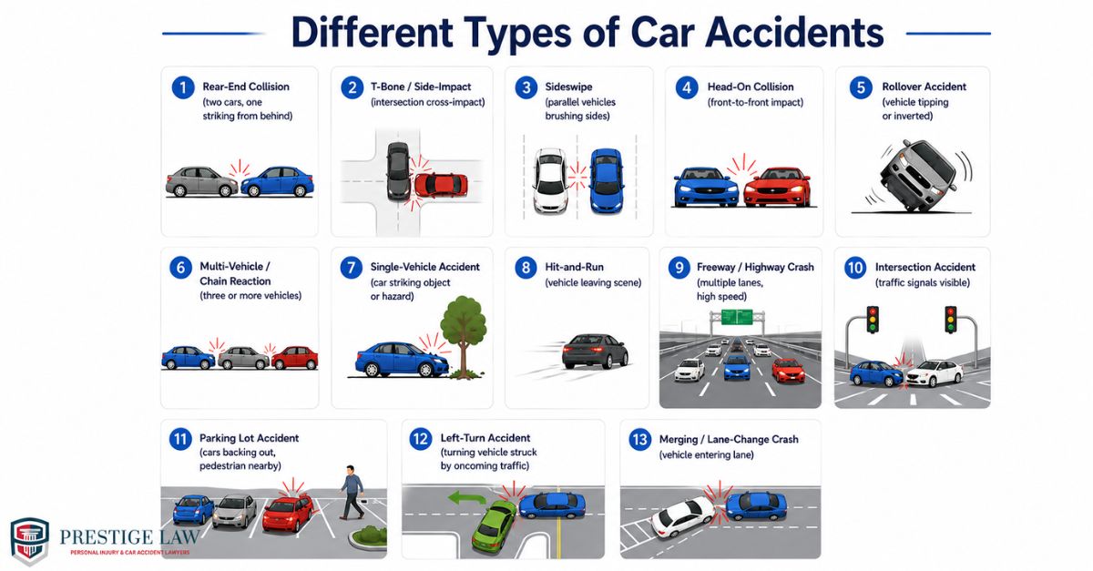 Different Types of Car Accidents on California Roads Different Types of Car Accidents